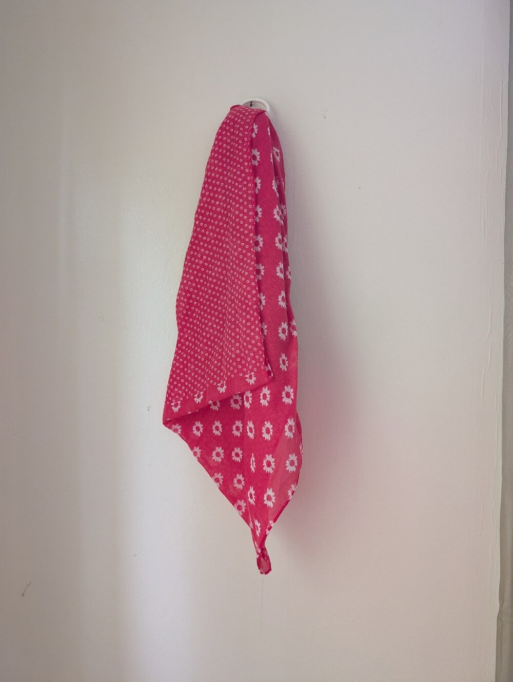 Bright Pink Floral Infinity Scarf